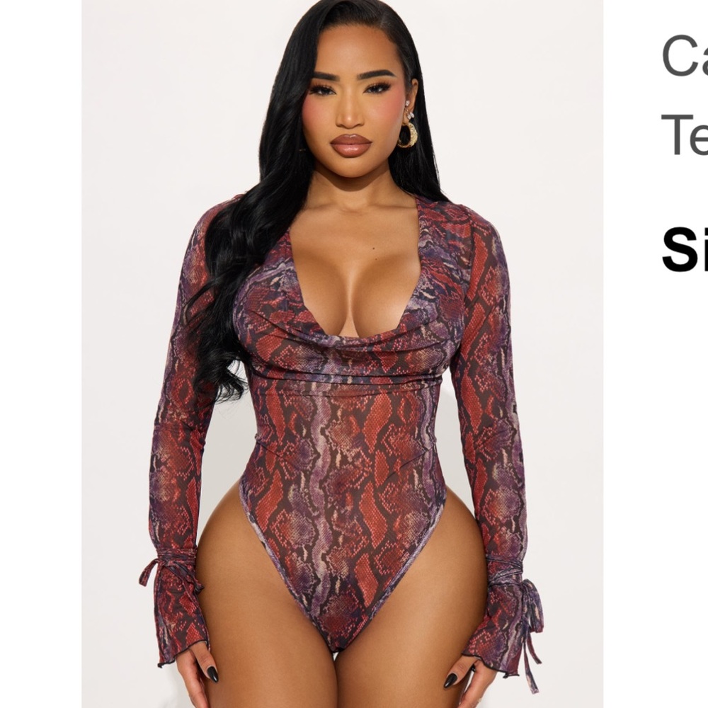 Women's Snakeskin Print Bodysuit